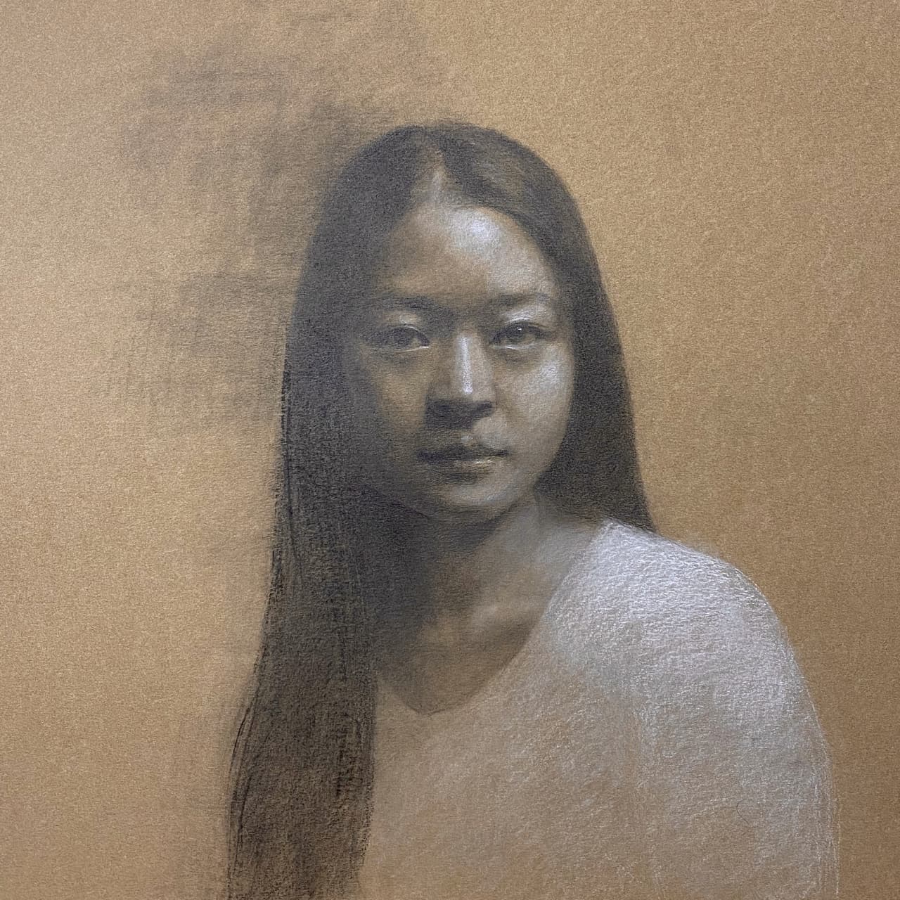 Girl on Toned Paper